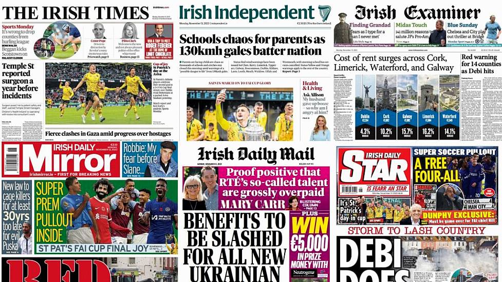 What The Papers Say: Monday's Front Pages