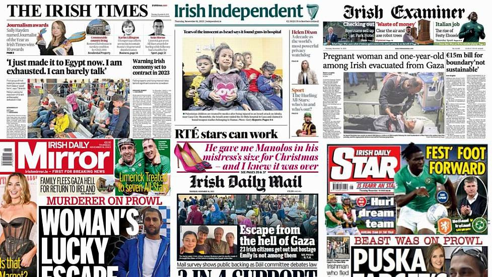 What The Papers Say: Thursday's Front Pages