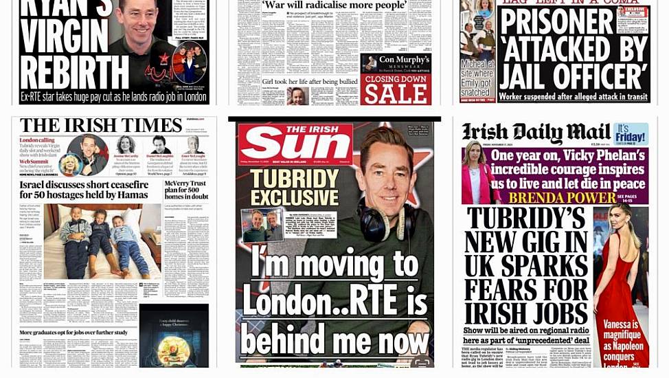 What The Papers Say: Friday's Front Pages