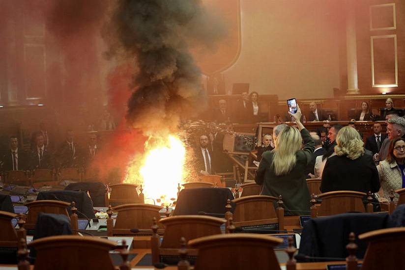 Albanian Opposition Disrupts Parliament Vote On Budget