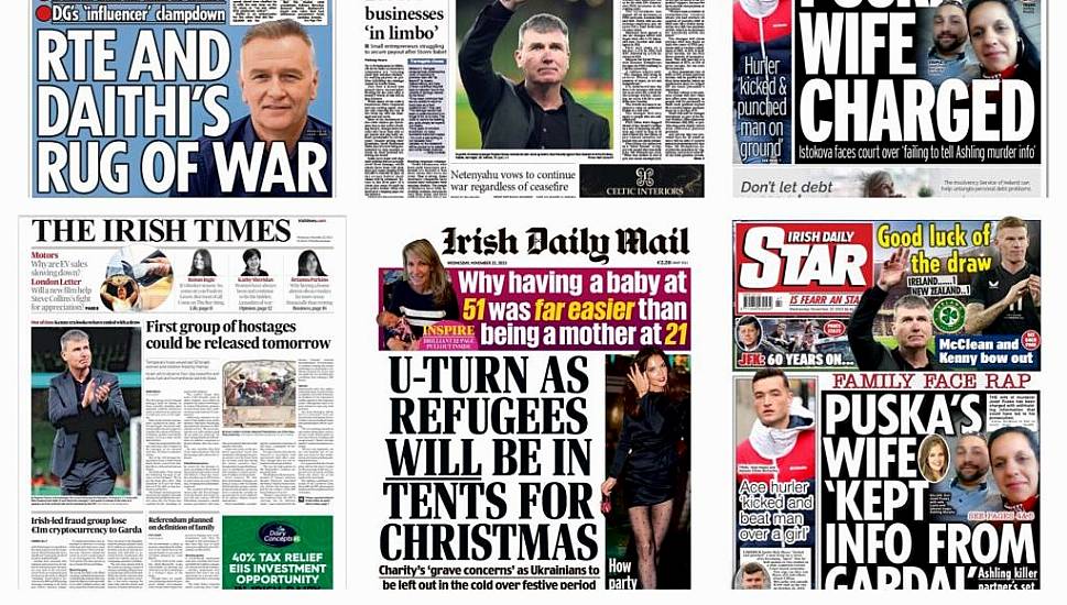 What The Papers Say: Wednesday's Front Pages