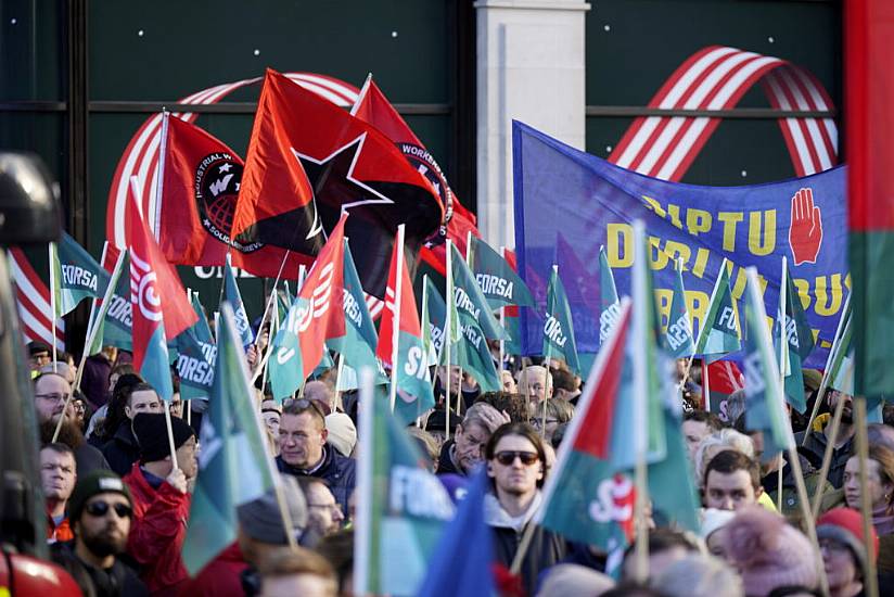 Solidarity Rally Staged In Dublin Following Riots