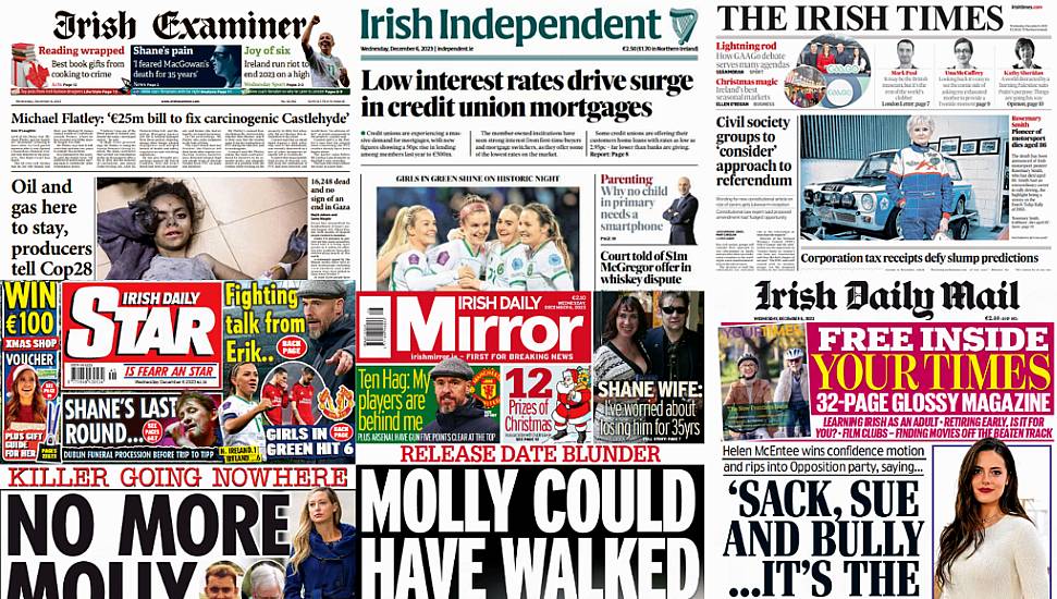 What The Papers Say: Wednesday's Front Pages