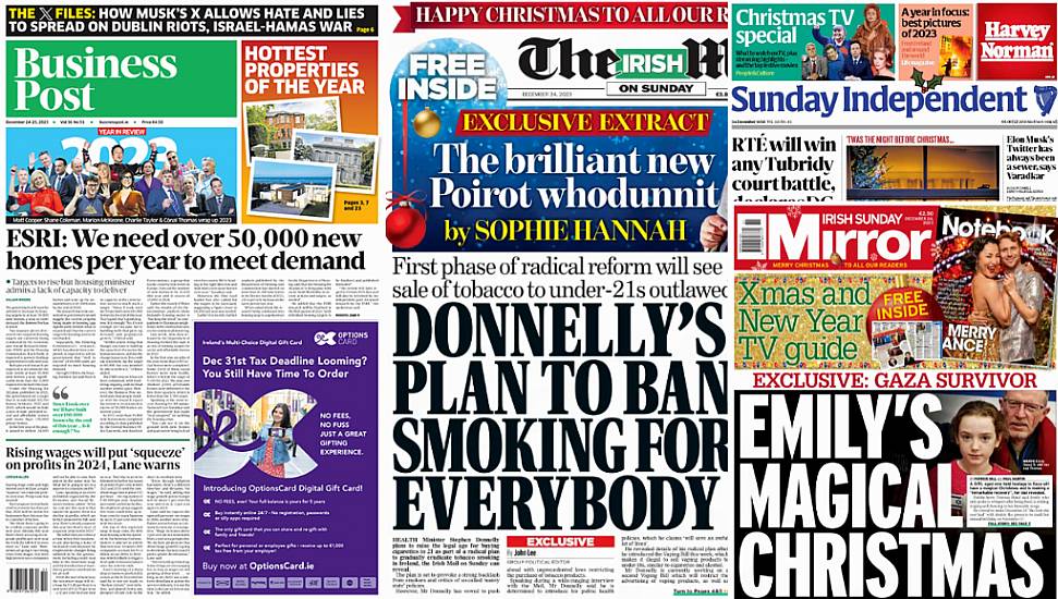 What The Papers Say: Sunday's Front Pages