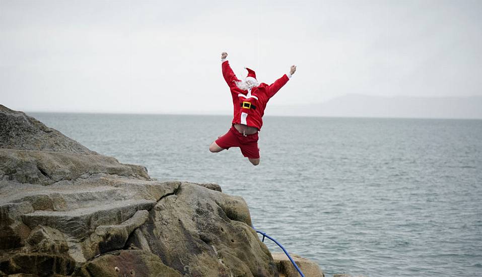 Huge Crowds Flock To Dublin’s Forty Foot For Christmas Day Swim