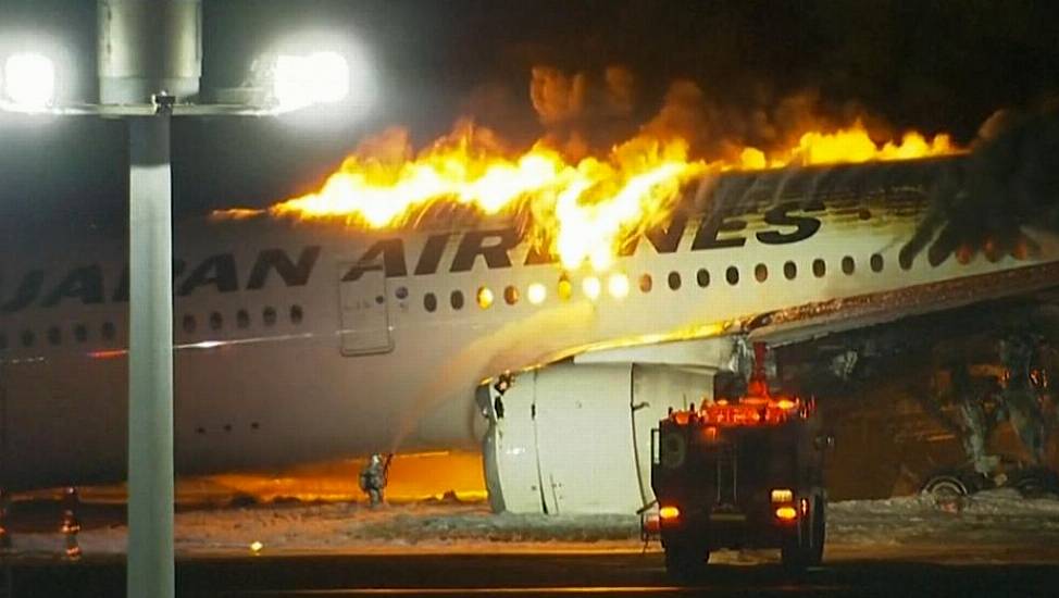 Japan Airlines Plane Bursts Into Flames After Possible Crash With Another Aircraft