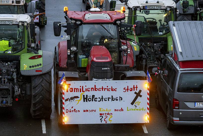 Columns Of Tractors Gather In Berlin For Final Demo Amid Farmers’ Protest