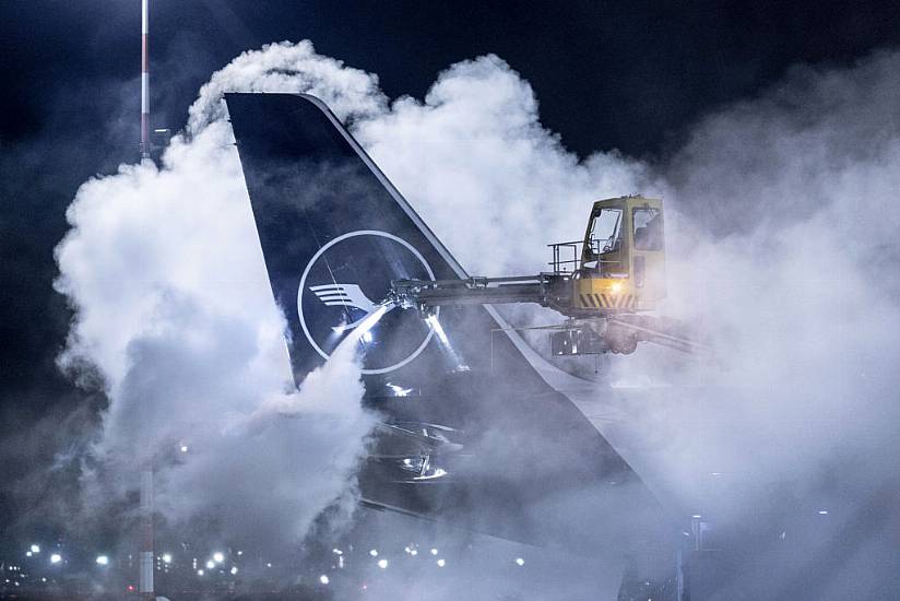 Heavy Snowfall And Freezing Rain Cause Flight Cancellations Across Germany