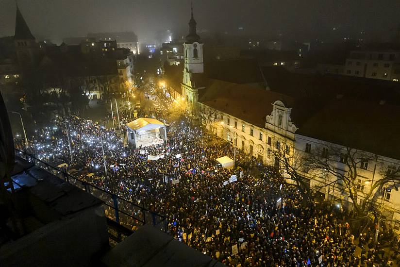 Thousands Rally Across Slovakia To Condemn Changes Proposed By Prime Minister