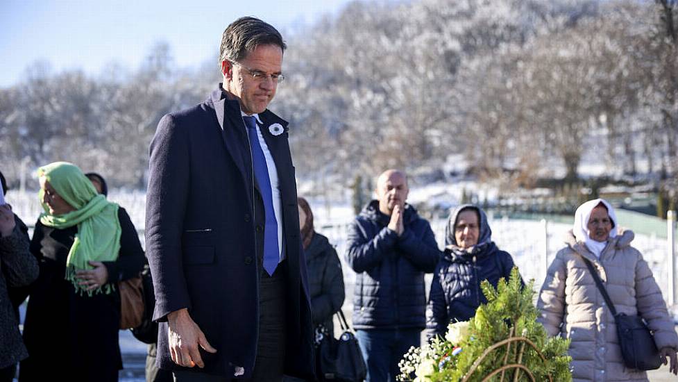 Outgoing Dutch Pm Begins Bosnia Visit At Memorial To Srebrenica Genocide Victims