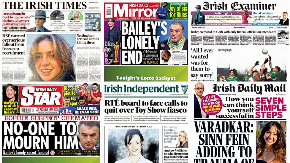 What The Papers Say: Wednesday's Front Pages