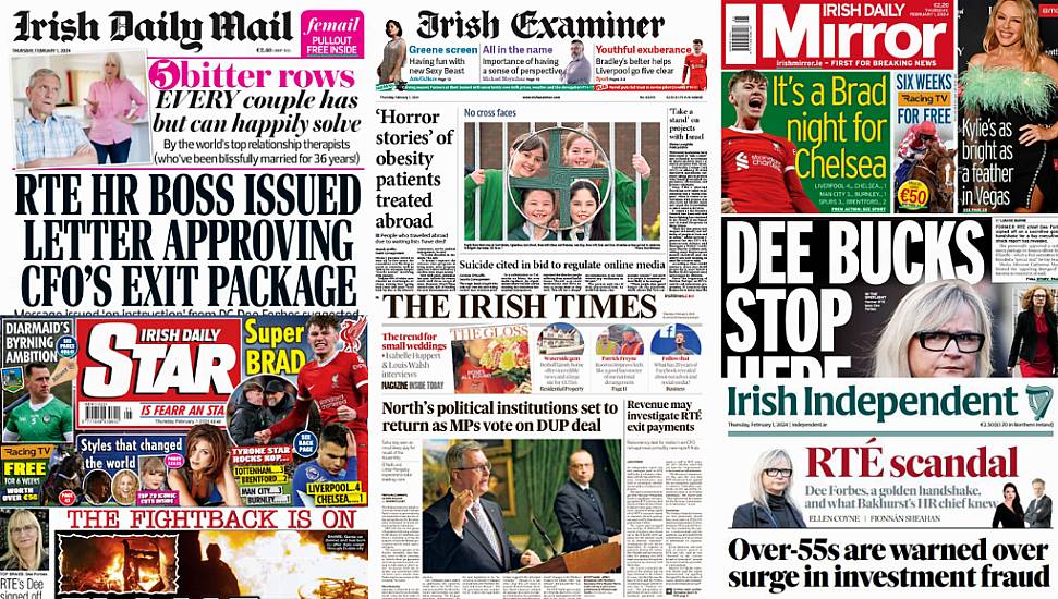 What The Papers Say: Thursday's Front Pages