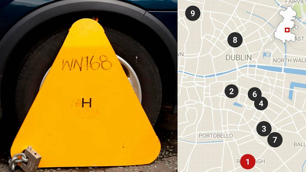 Revealed: Dublin's Illegal Parking Blackspots As Number Of Clamped Vehicles Rises