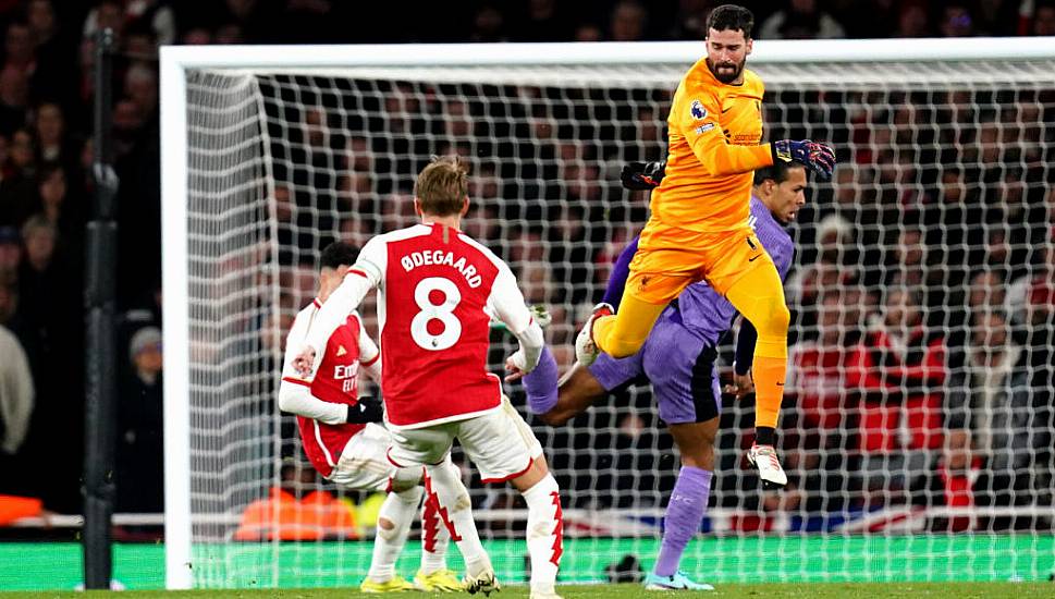 Arsenal Capitalise On Alisson Becker Errors To Cut Liverpool Lead To Two Points