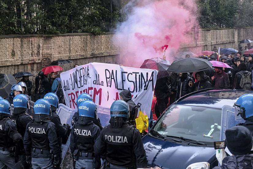 Protesters Oppose Annual Far-Right Event In Hungary