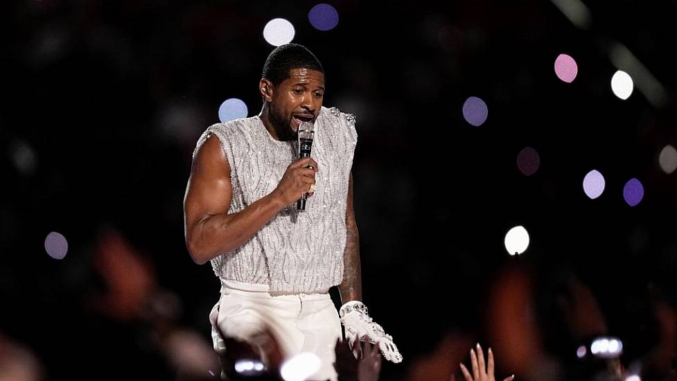 Usher Performs Medley Of Hits At Super Bowl Half-Time Show Beside Special Guests