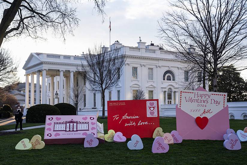 Jill Biden Sends Valentine’s Day Love To Americans With White House Art Display