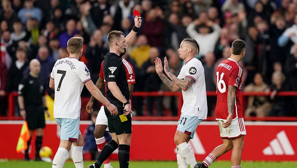 Kalvin Phillips Sent Off As Nottingham Forest Add To West Ham’s Troubles