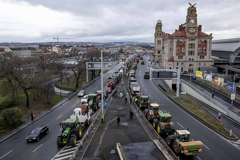 Czech Farmers Take Tractors To Prague In Protest At Eu Agriculture Policies