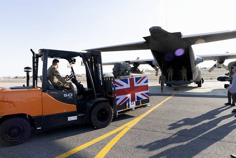 Uk And Jordan Drop Aid Supplies To Gaza City Hospital