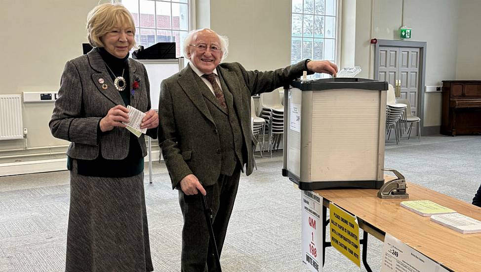 President Michael D Higgins Among Those To Vote In Referendums