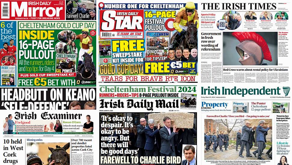 What The Papers Say: Friday's Front Pages