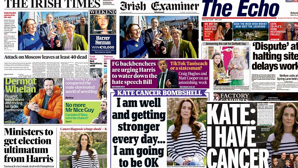 What The Papers Say: Saturday's Front Pages