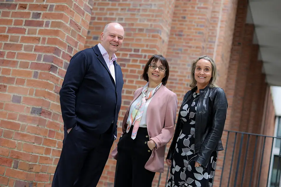 Pictured as ESB announced the introduction of Copilot for Microsoft 365 were Austin Boyle, head of technology at Accenture in Ireland, Mary O'Connor, CIO at ESB, and Anne Sheehan, general manager at Microsoft Ireland