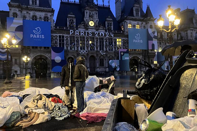 Police Remove Migrants From Central Paris Square Ahead Of The Olympics