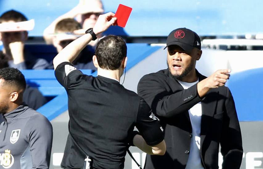 Vincent Kompany Charged By The Fa For Touchline Protests Towards Referee