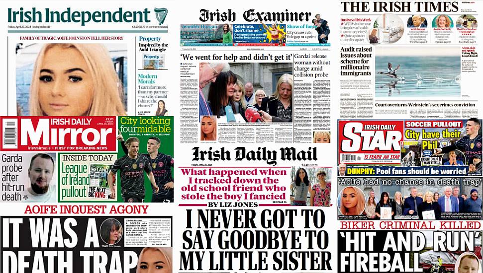 What The Papers Say: Friday's Front Pages