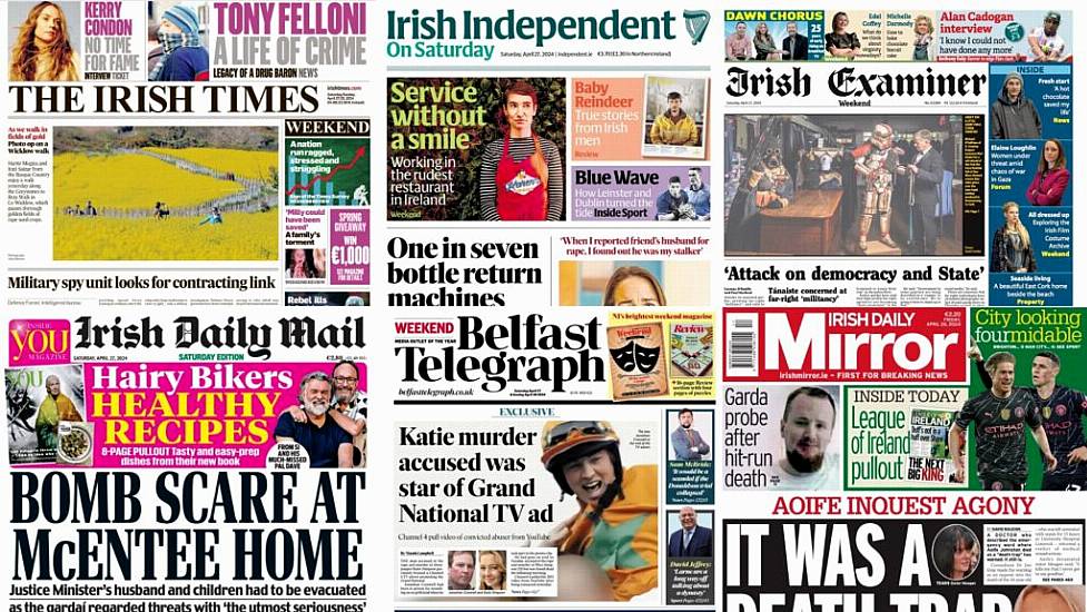 What The Papers Say: Saturday's Front Pages