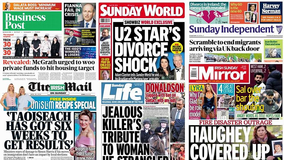 What The Papers Say: Sunday's Front Pages