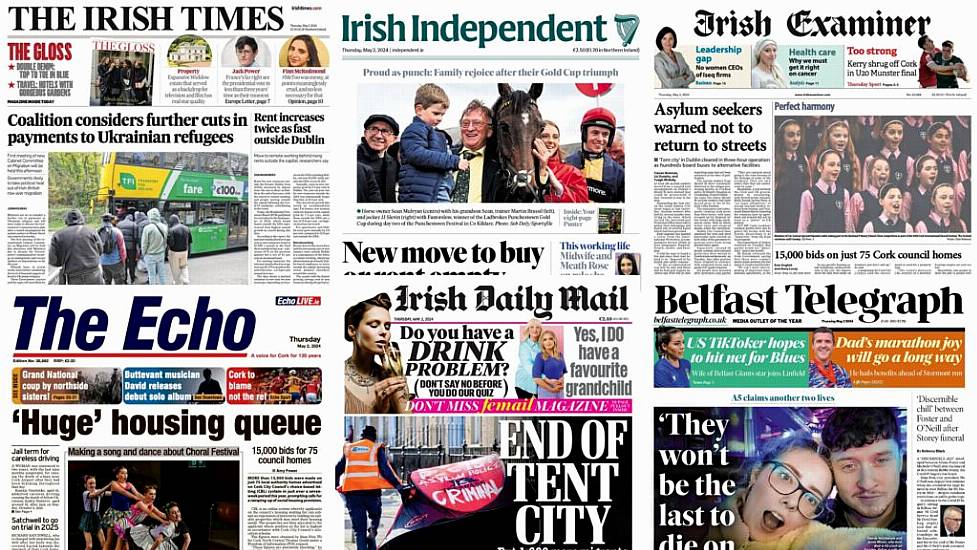 What The Papers Say: Thursday's Front Pages