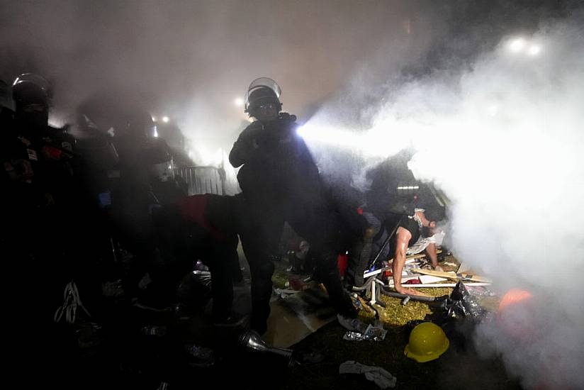 Police Begin Removing Barricades At Pro-Palestinian Protesters’ Site At Ucla