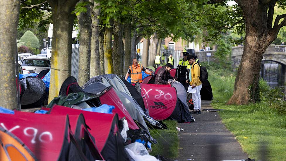 Asylum Seeker Tents Cleared From Grand Canal