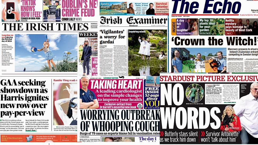 What The Papers Say: Saturday's Front Pages