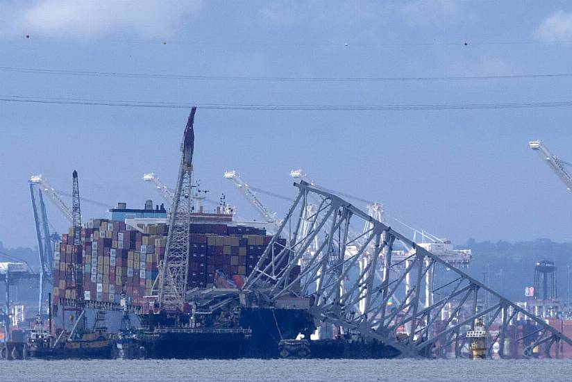 Crews Conduct Controlled Demolition Of Baltimore Bridge Span