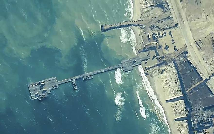 Aid Delivered To Gaza From Repaired Pier