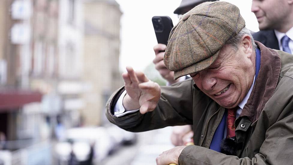 Objects Thrown At Nigel Farage During Campaign Trip To Barnsley