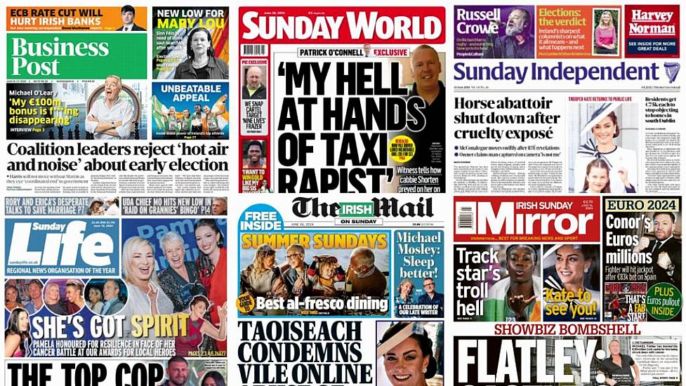 What The Papers Say: Sunday's Front Pages