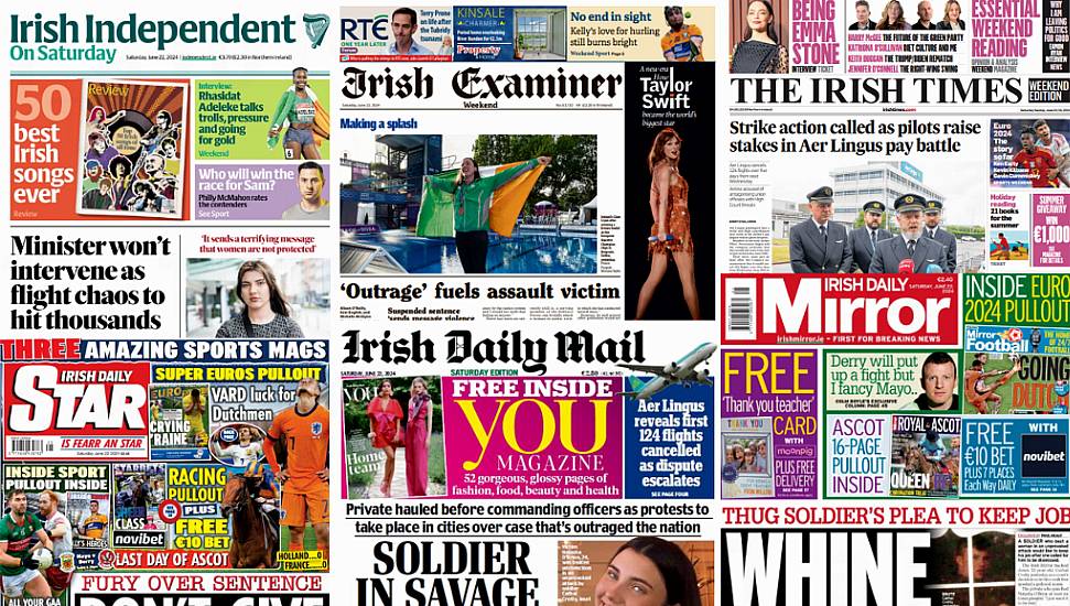 What The Papers Say: Saturday's Front Pages