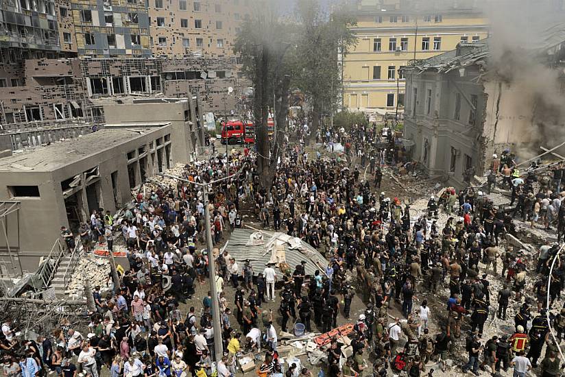 Russia’s Heaviest Bombardment Of Kyiv In Four Months Hits Children’s Hospital