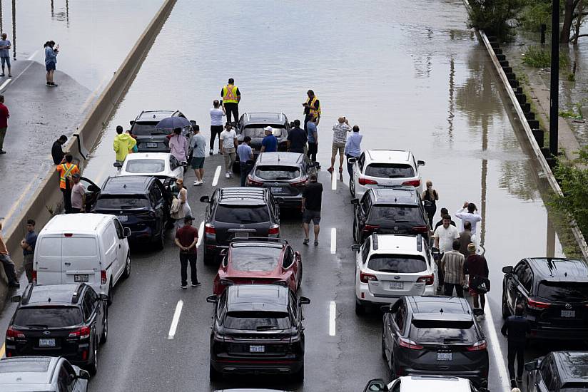 Major Road Among Those Flooded As Torrential Rain Hits Toronto