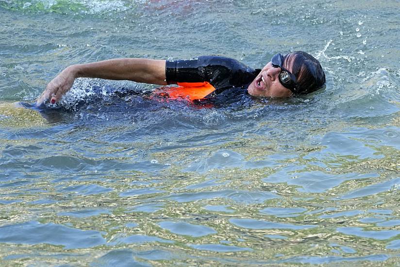 Paris Mayor Swims In The Seine Ahead Of Olympic Events