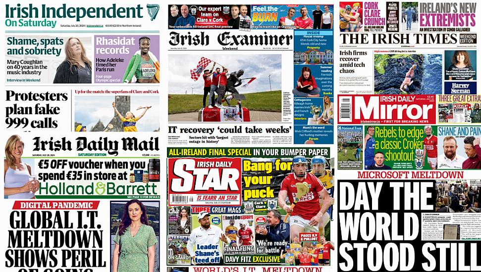 What The Papers Say: Saturday's Front Pages