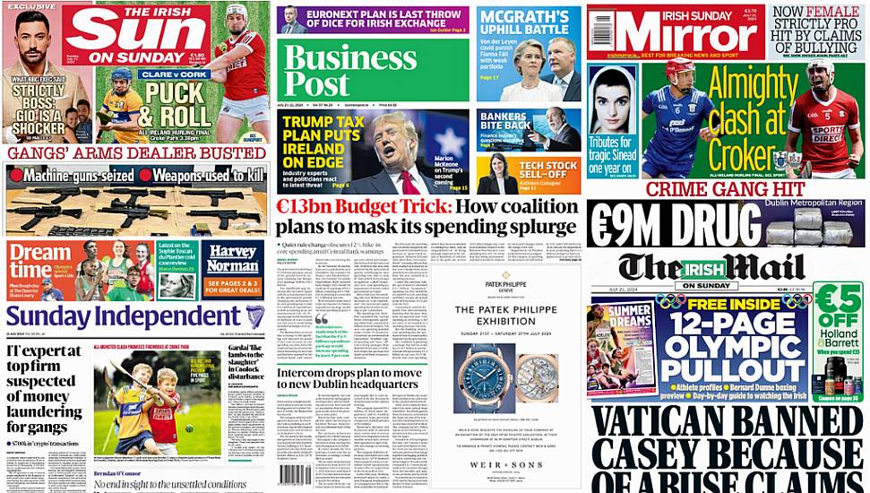 What The Papers Say: Sunday's Front Pages