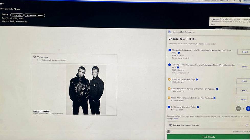 Oasis Fans Hit Out At Ticketmaster Over Higher ‘In-Demand’ Prices