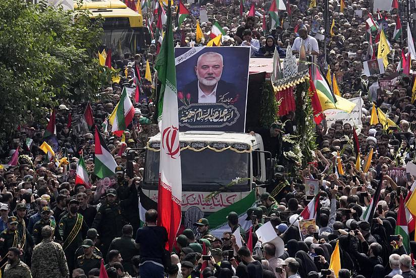 Mourners Pay Respects To Slain Hamas Leader As Worries Of Regional War Mount