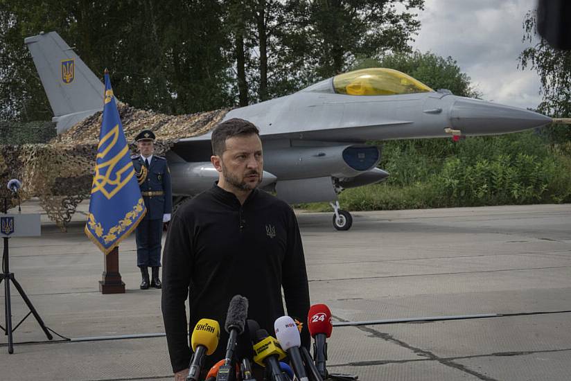 Ukraine Displays Newly Arrived F-16 Fighter Jets To Combat Russia In The Air